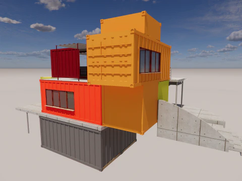 Container coffee shop-20 3D Model
