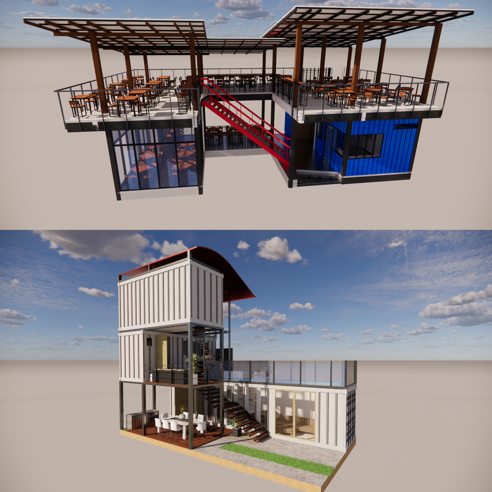 Container coffee shop-21 3D Model .c4d .max .obj .3ds .fbx .stl .blend