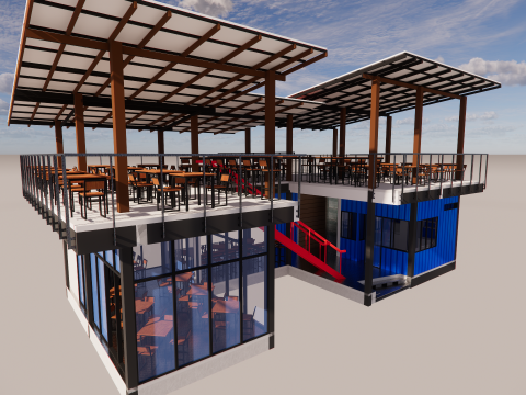 Container coffee shop-21 3D Модель