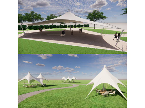 Collection Structures Tendues -A1 Modèle 3D