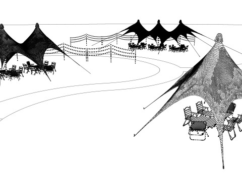 Tensile Structures Collection -A1 3D Модель