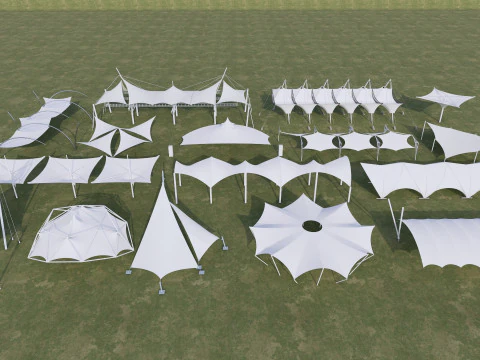 Collection Structures Tendues -A2 Modèle 3D