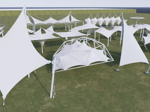 Tensile Structures Collection -A2 3D Model