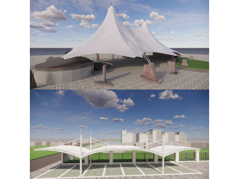 Collection Structures Tendues -A3 Modèle 3D