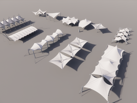 Tensile Structures Collection -A4 3D Model
