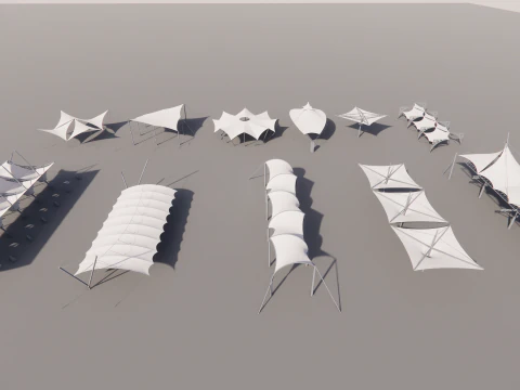 Tensile Structures Collection -A4 3D Model