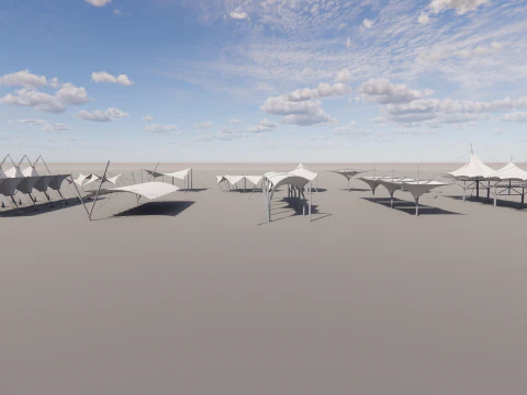 Tensile Structures Collection -A4 3D Model