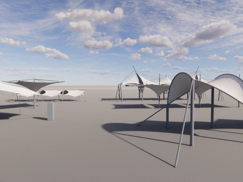 Tensile Structures Collection -A4 3D Model