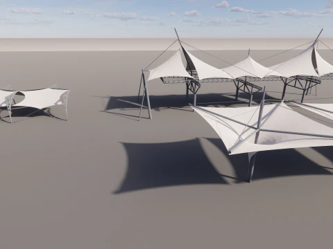 Tensile Structures Collection -A4 3D Model