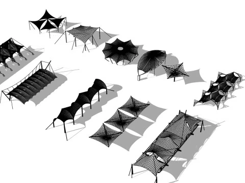 Tensile Structures Collection -A4 3D Model