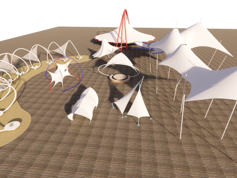 Tensile Structures Collection -A5 3D Model