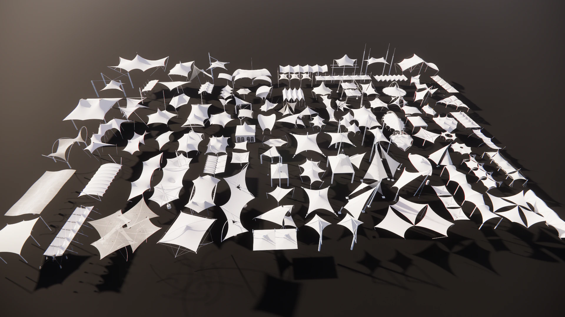 Tensile Structures Collection -A6 3D Model .c4d .max .obj .3ds .fbx .stl .blend 