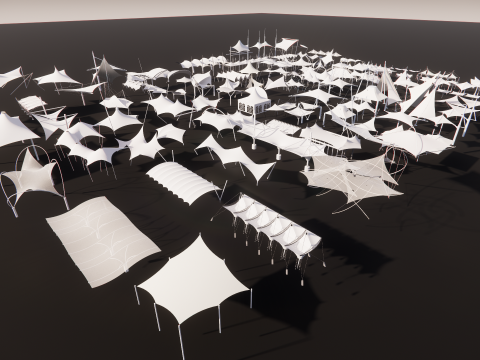 Tensile Structures Collection -A6 3Dモデル