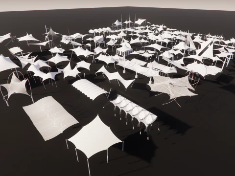 Tensile Structures Collection -A6 3D Model