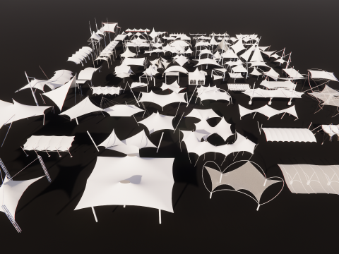 Tensile Structures Collection -A6 3Dモデル