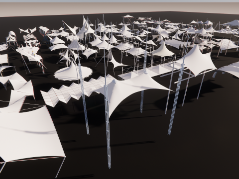 Tensile Structures Collection -A6 3Dモデル