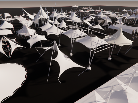 Tensile Structures Collection -A6 3Dモデル