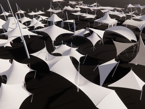 Tensile Structures Collection -A6 3Dモデル