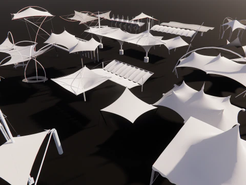 Tensile Structures Collection -A6 3D Model