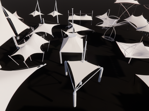 Tensile Structures Collection -A6 3Dモデル