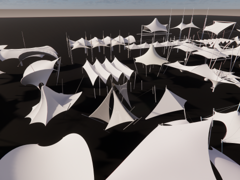 Tensile Structures Collection -A6 3Dモデル
