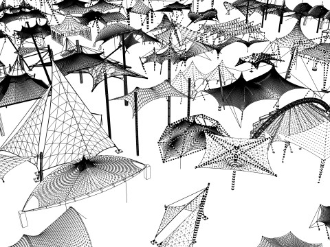 Tensile Structures Collection -A6 3Dモデル