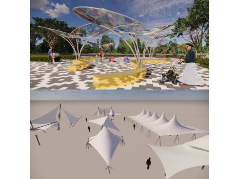 引張構造コレクション -A8 3Dモデル