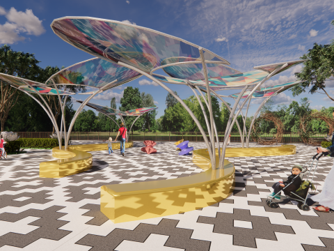 Tensile Structures Collection -A8 Model 3D