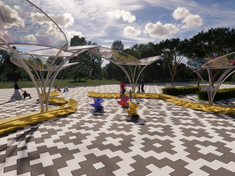 Tensile Structures Collection -A8 Model 3D