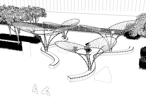 Tensile Structures Collection -A8 Model 3D