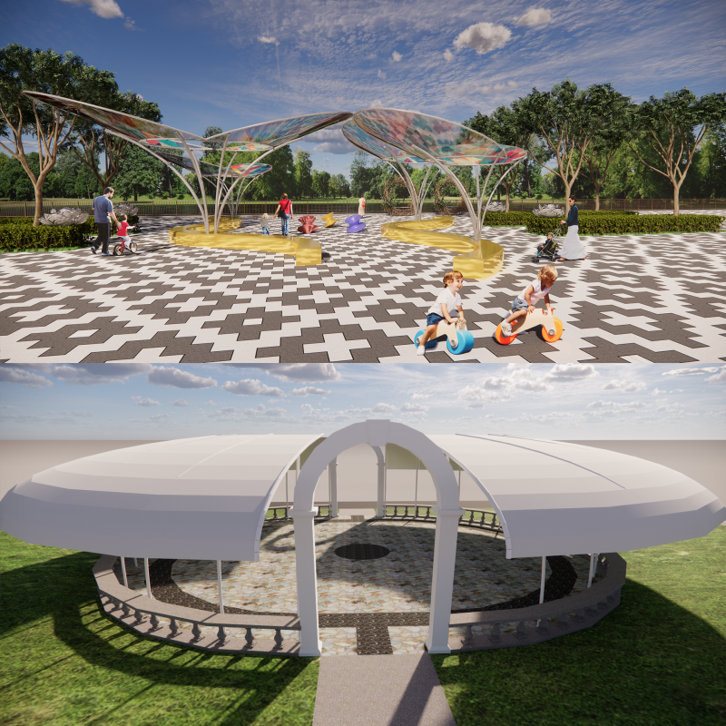 Tensile Structures Collection -A9 3D Model .c4d .max .obj .3ds .fbx .stl .blend 