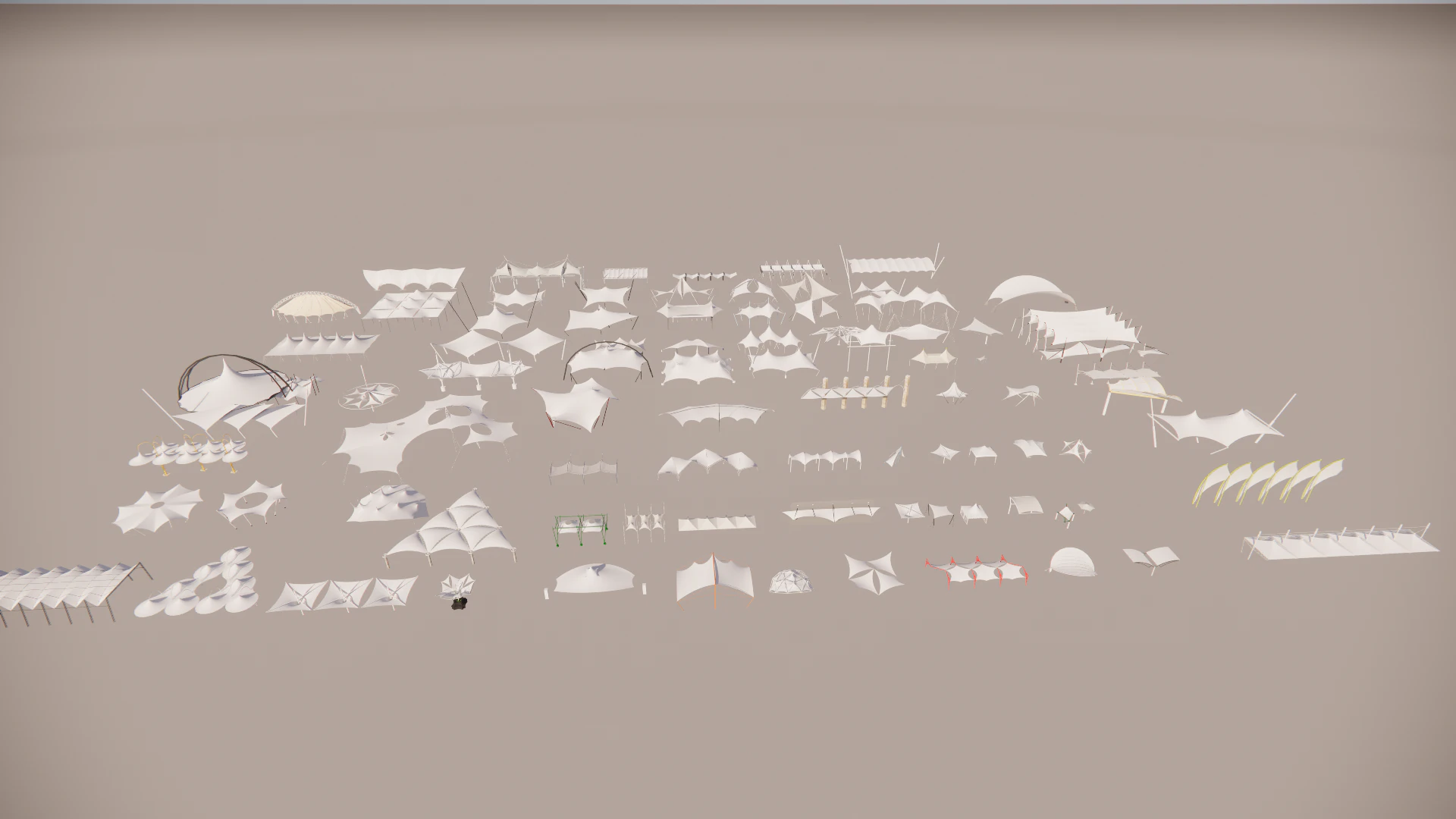 Tensile Structures Collection -A12 3D Model .c4d .max .obj .3ds .fbx .stl .blend