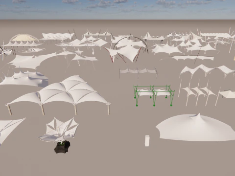Tensile Structures Collection -A12 3D Model