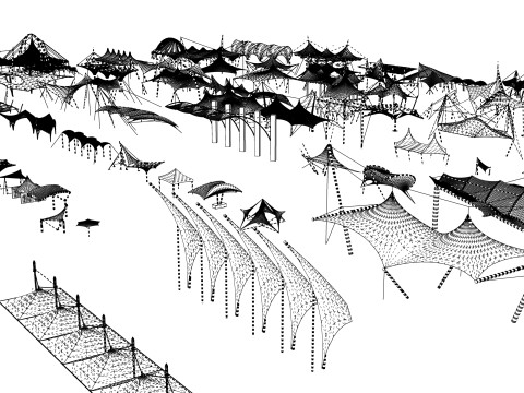 Tensile Structures Collection -A12 3D Model