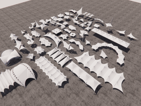 Tensile Structures Collection -A13 3D Model