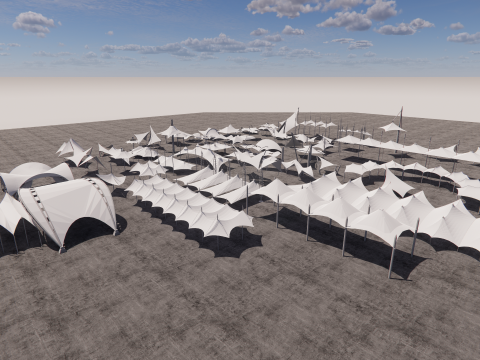 Tensile Structures Collection -A13 3D Model