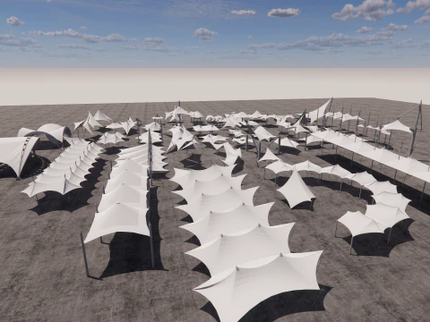 Tensile Structures Collection -A13 3D Model