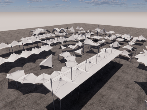 Tensile Structures Collection -A13 3D Model