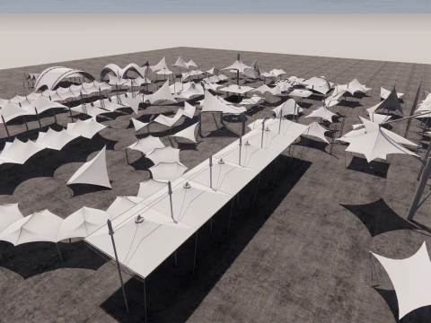 Tensile Structures Collection -A13 3D Model