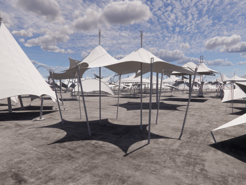 Tensile Structures Collection -A13 3D Model