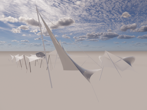 Tensile Structures Collection -A14 3D Model