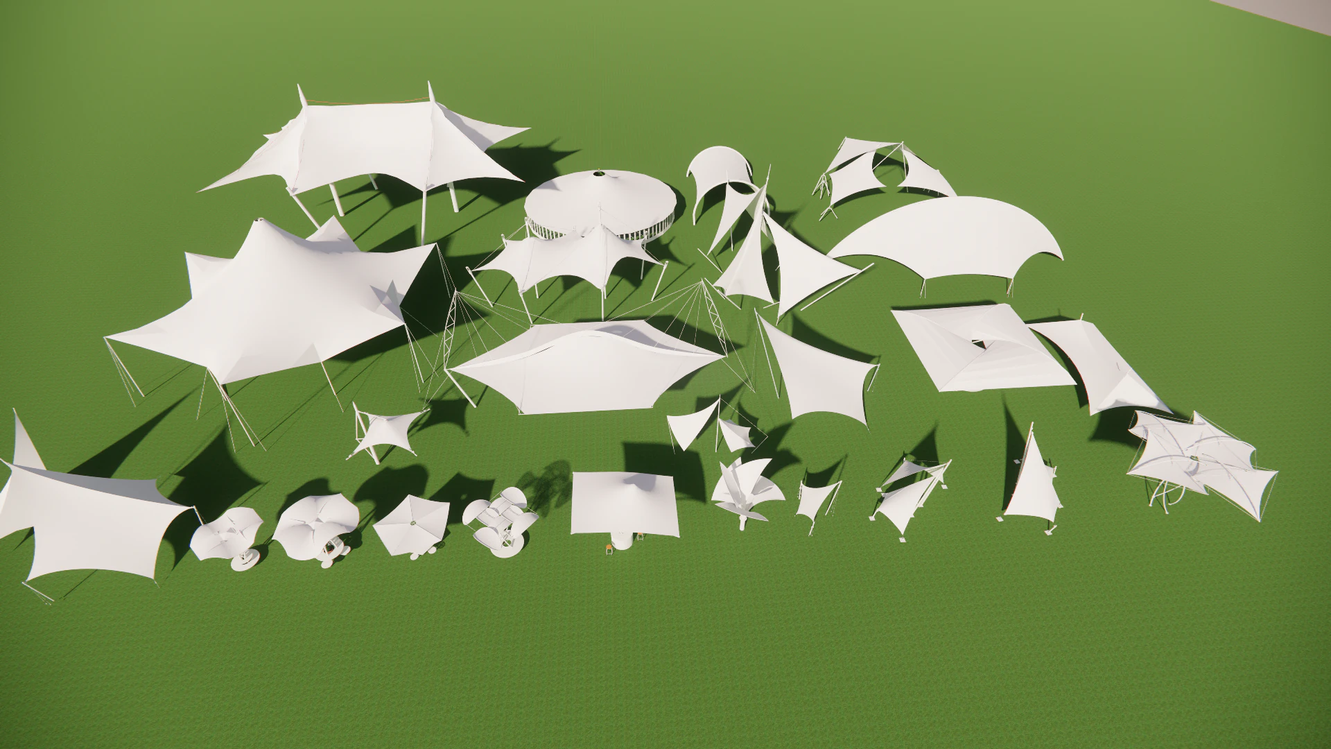 Tensile Structures Collection -A15 3D Model .c4d .max .obj .3ds .fbx .stl .blend 