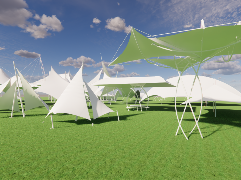 Tensile Structures Collection -A15 Model 3D