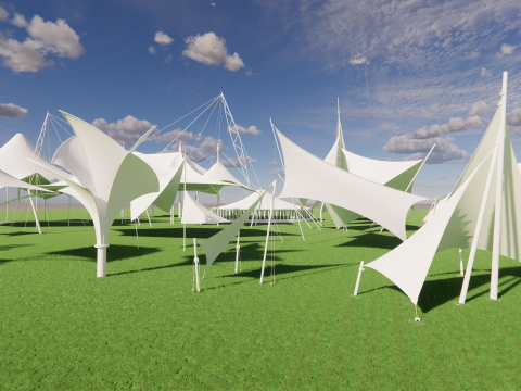 Tensile Structures Collection -A15 Model 3D