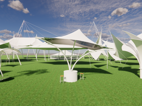 Tensile Structures Collection -A15 Model 3D