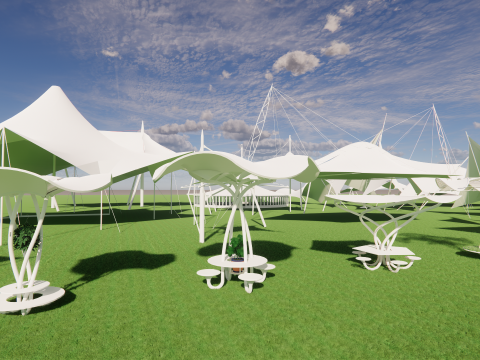Tensile Structures Collection -A15 Model 3D