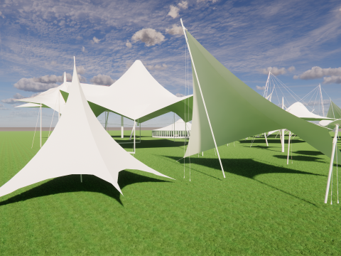 Tensile Structures Collection -A15 Model 3D