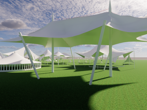 Tensile Structures Collection -A15 Model 3D