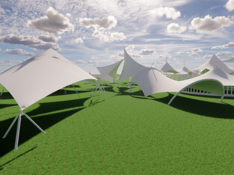 Tensile Structures Collection -A15 Model 3D