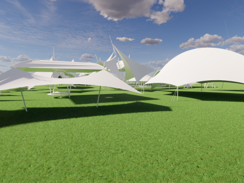 Tensile Structures Collection -A15 Model 3D